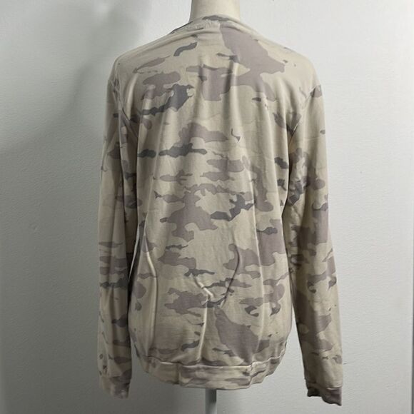 Mono B rayon soft military print oversize sweatshirt.  Size Small. - Picture 3 of 6
